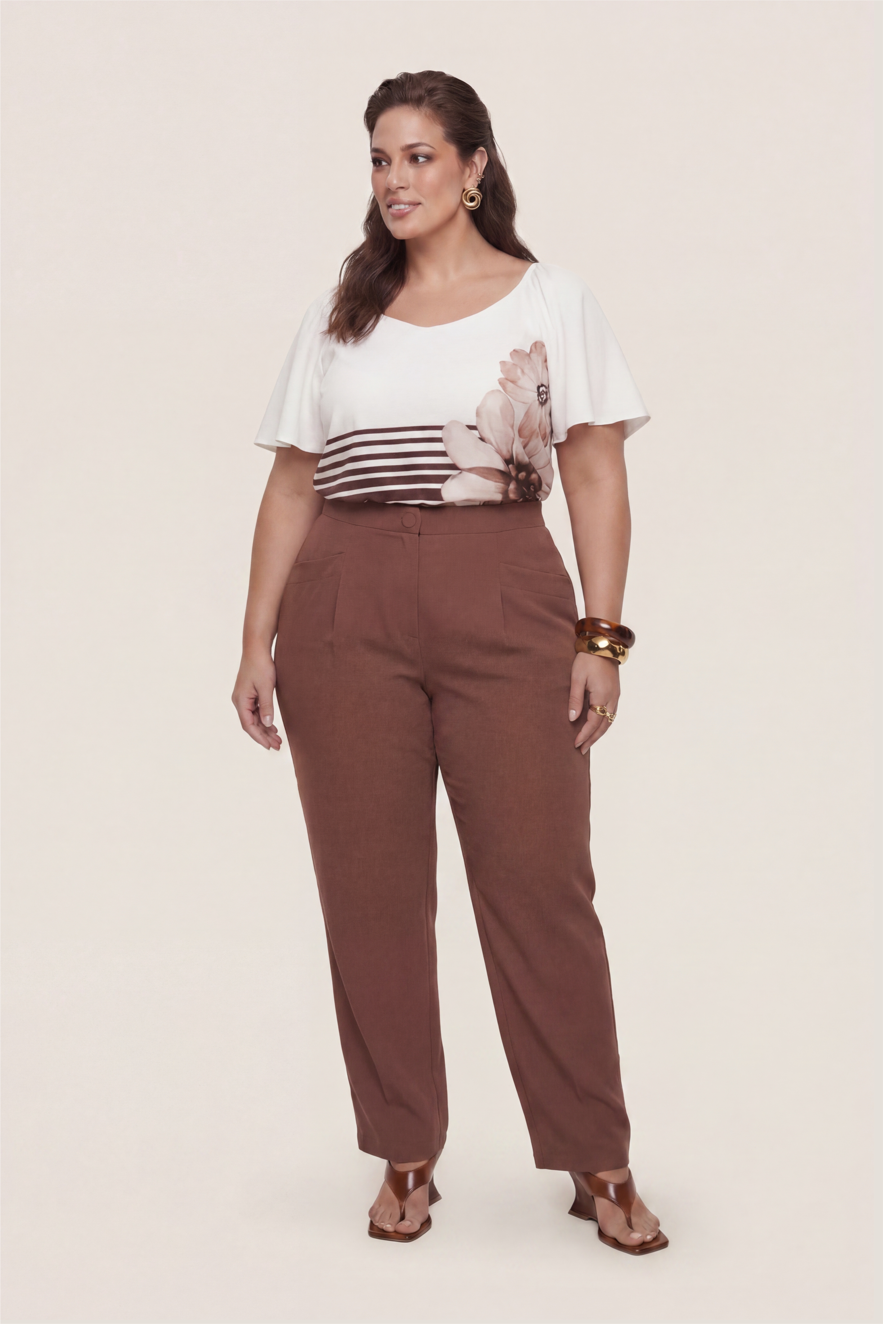 Look 15 da coleção Sprezzatura Essence All Curves, moda plus size