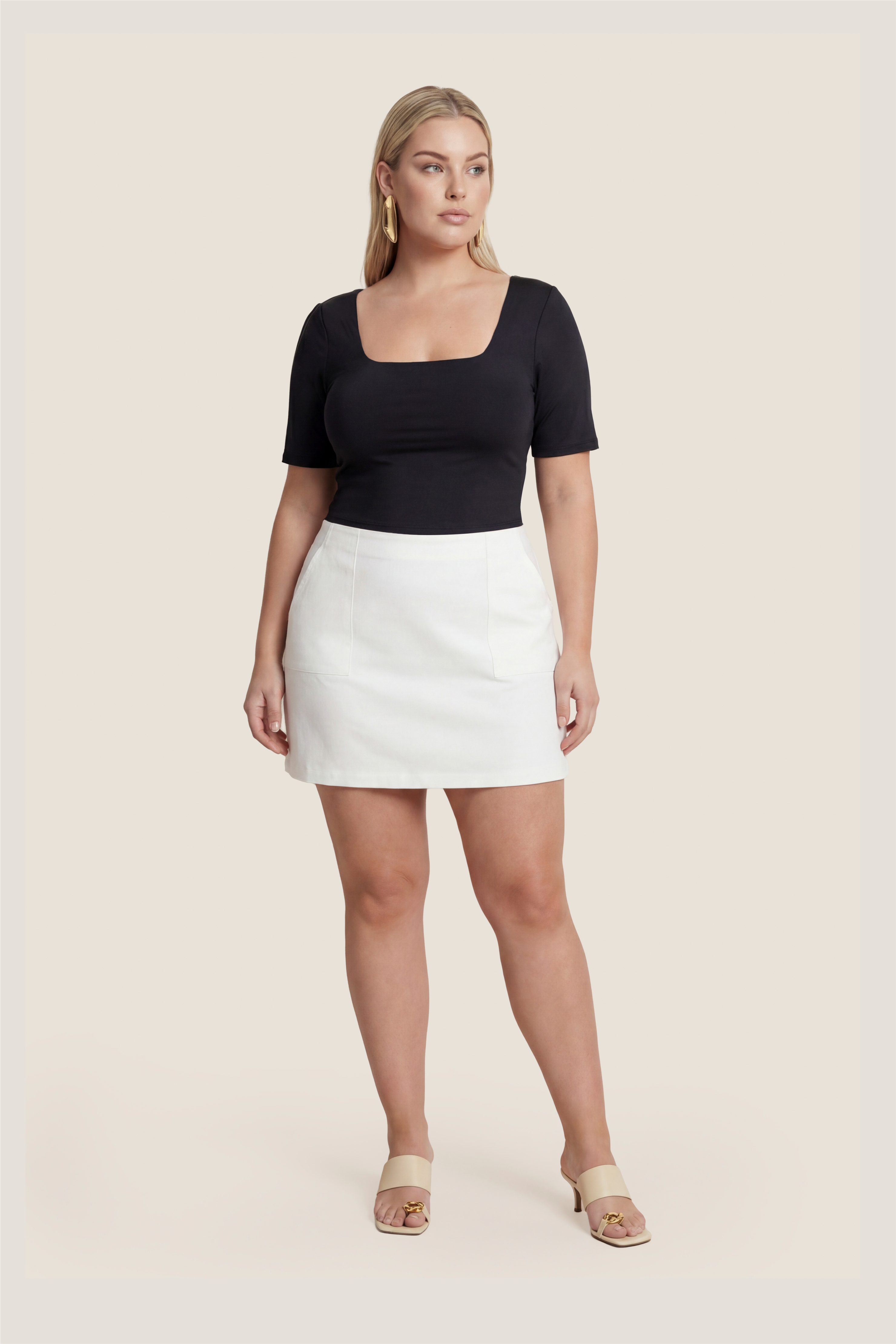 Look 16 da coleção Sprezzatura Essence All Curves, moda plus size
