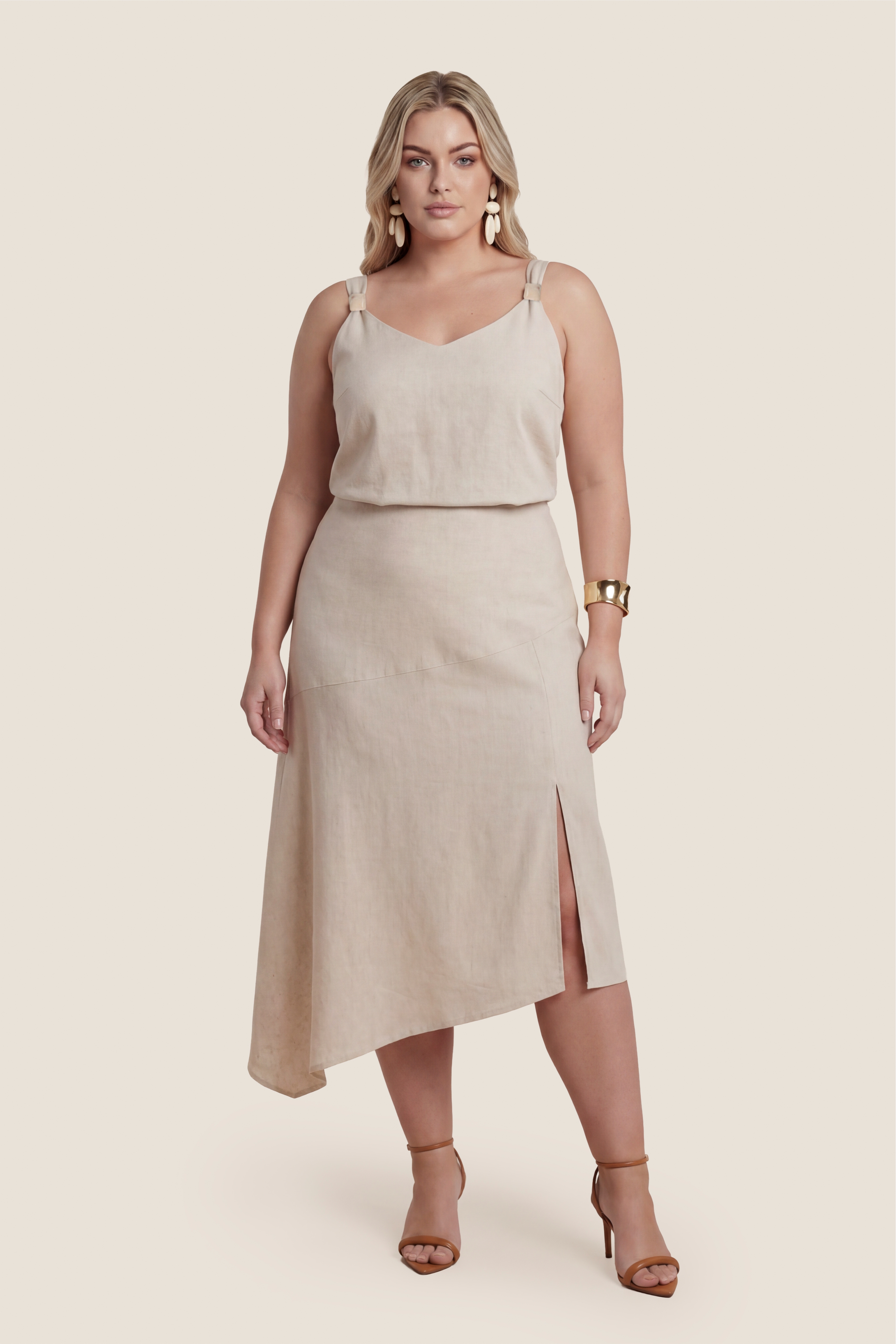 Look 2 da coleção Sprezzatura Essence All Curves, moda plus size