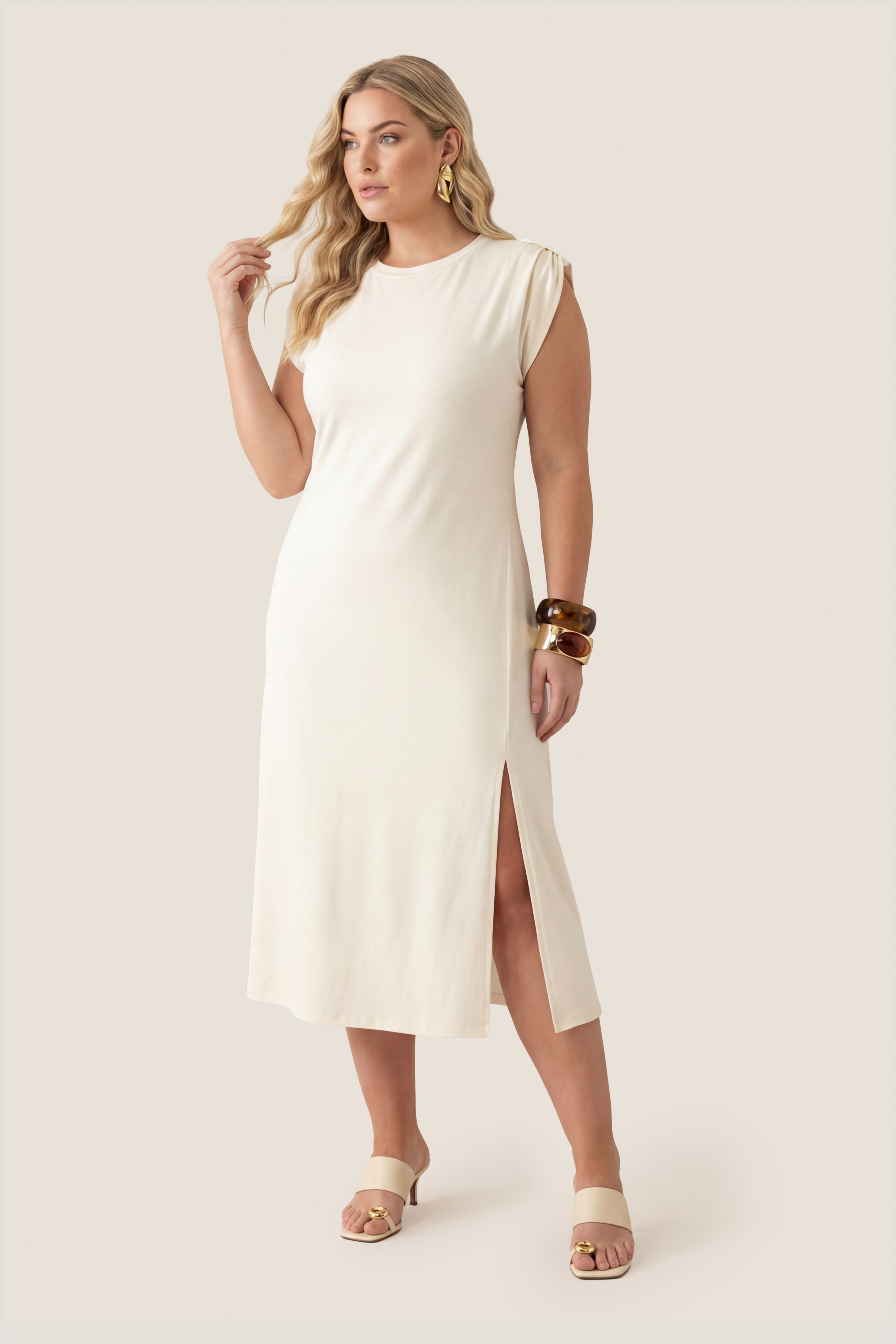 Look 8 da coleção Sprezzatura Essence All Curves, moda plus size
